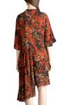 Shop_Sahil Kochhar_Orange Printed Asymmetric Dress  _at_Aza_Fashions