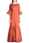 Buy_Sahil Kochhar_Orange Embellished Maxi Dress  _at_Aza_Fashions