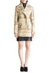 Buy_Sahil Kochhar_Beige Printed Corduroy Jacket _at_Aza_Fashions