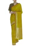 Buy_Akaaro_Yellow Silk Woven Saree  _at_Aza_Fashions