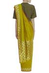 Shop_Akaaro_Yellow Silk Woven Saree  _at_Aza_Fashions