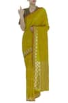 Akaaro_Yellow Silk Woven Saree  _Online_at_Aza_Fashions
