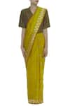 Buy_Akaaro_Yellow Silk Woven Saree  _Online_at_Aza_Fashions