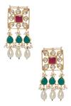 Shop_BelsI'S_White Kundan Choker Necklace With Earrings_Online_at_Aza_Fashions