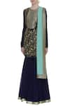 Avnni Kapur_Blue Embroidered Kurta With Sharara And Dupatta  _Online_at_Aza_Fashions