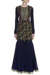 Buy_Avnni Kapur_Blue Embroidered Kurta With Sharara And Dupatta  _Online_at_Aza_Fashions