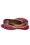 Vareli Bafna Pink Zardozi And Bead Embroidered Floral Motif Juttis Online at Aza Fashions Vareli Bafna_Pink Zardozi And Bead Embroidered Floral Motif Juttis _Online_at_Aza_Fashions