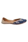 Buy_Vareli Bafna_Blue Printed-embroidered-handcrafted-juttis_Online_at_Aza_Fashions