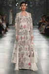 Buy_Rahul Mishra_Off White Dareecha Hand Embroidered Maxi Dress_at_Aza_Fashions