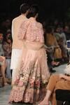 Shop_Rahul Mishra_Peach Thread And Resham Embroidered Lehenga_at_Aza_Fashions