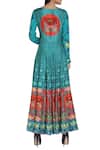Shop_Nautanky_Blue Printed Anarkali Kurta _at_Aza_Fashions