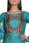 Shop_Nautanky_Blue Printed Anarkali Kurta _Online_at_Aza_Fashions