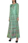 Buy_Nautanky_Green Long Printed Anarkali Kurta  _Online_at_Aza_Fashions