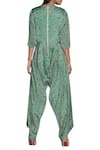 Shop_Nautanky_Green Bateau Printed Afghani Jumpsuit  _at_Aza_Fashions