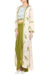 Soup by Sougat Paul_Green Round Draped Dhoti Skirt Set  _Online_at_Aza_Fashions