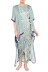 Buy Soup By Sougat Paul Blue Floral, Stripe Printed Draped Dress With Jacket at Aza Fashions Buy_Soup By Sougat Paul_Blue Floral, Stripe Printed Draped Dress With Jacket _at_Aza_Fashions