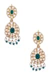 Buy_Khushi Jewels_Gold Plated Stones, Pearls Kundan Necklace With Earrings _Online_at_Aza_Fashions