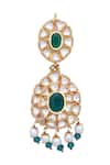 Shop_Khushi Jewels_Gold Plated Stones, Pearls Kundan Necklace With Earrings _Online_at_Aza_Fashions