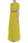 Buy_Ridhi Arora_Yellow Embellished Flared Tunic_Online_at_Aza_Fashions