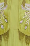 Ayesha Aejaz_Yellow Embroidery Tiered Gown With Jacket  _at_Aza_Fashions