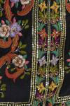 Ayesha Aejaz_Black Raw Silk Embroidery Zardozi Mandarin Thread Kurta Sharara Set  _at_Aza_Fashions