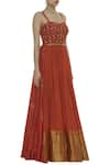 Label Anushree_Red Printed Maxi Dress  _Online_at_Aza_Fashions