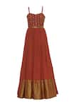 Shop_Label Anushree_Red Printed Maxi Dress  _Online_at_Aza_Fashions