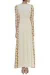 Shop_Label Anushree_Off White Embroidery Hand Printed Maxi Dress  _at_Aza_Fashions