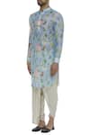 Buy Pranay Baidya Blue Printed Full Sleeves Kurta Online at Aza Fashions Buy_Pranay Baidya_Blue Printed Full Sleeves Kurta _Online_at_Aza_Fashions