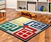 Buy_littlelooms_Multi Color Artifical Wool Handcrafted Ludo Rug_at_Aza_Fashions