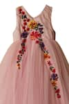 PWN_Pink Floral Embroidered Gown  _Online_at_Aza_Fashions