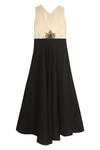 Buy_PWN_Black Hand Embroidered Gown For Girls_at_Aza_Fashions