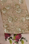 Shehlaa Khan_Beige Sheer Cape With Printed Sharara Pants And Blouse _at_Aza_Fashions