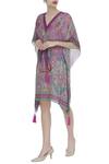 Buy_Siddhartha Bansal_Purple Printed Kimono Dress _at_Aza_Fashions