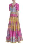 Buy Siddhartha Bansal Pink Printed Anarkali Style Loop Hole Buttons Tunic Online at Aza Fashions Buy_Siddhartha Bansal_Pink Printed Anarkali Style Loop Hole Buttons Tunic _Online_at_Aza_Fashions