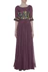 Shop_Desert Shine by Sulochana Jangir_Purple Round Embroidered Kurta  _Online_at_Aza_Fashions