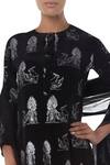 Buy_Masaba_Black Rabbit Foil Printed Kurta Palazzo Set_Online_at_Aza_Fashions