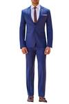 Buy_Sarah & Sandeep_Blue Suit Set With Waistcoat_at_Aza_Fashions