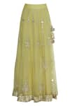 Shop_Priyanka Singh_Yellow Organza Silk Embroidery Zardozi V Neck Peplum With Lehenga And Dupatta _Online_at_Aza_Fashions