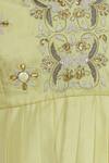 Priyanka Singh_Yellow Organza Silk Embroidery Zardozi V Neck Peplum With Lehenga And Dupatta _at_Aza_Fashions