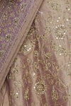 Vandana Sethi_Beige Raw Silk Sweetheart Neck Embroidered Bridal Lehenga Set _at_Aza_Fashions