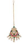 Buy_BelsI'S_Gold Plated Bead Studded Kundan Maangtikka_at_Aza_Fashions