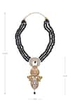 Art Karat_Black Multi String Bead Necklace_Online_at_Aza_Fashions