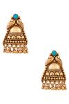 Buy_Anita Dongre_Gold Plated Peacock On The Bell Architecture Inspired Earrings_at_Aza_Fashions