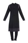 Buy_Manish Malhotra_Black Cutdana Embellished Classic Kurta Set_Online_at_Aza_Fashions