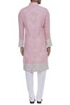 Shop_Manish Malhotra_Pink Resham Embroidered Classic Kurta Set_at_Aza_Fashions