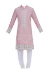 Buy_Manish Malhotra_Pink Resham Embroidered Classic Kurta Set_Online_at_Aza_Fashions