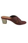 Buy_Colaba Causeway_Wine Block Heel Sandals_Online_at_Aza_Fashions