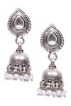 Buy Sangeeta Boochra Silver Plated Pearls Drop Handcrafted Jhumka Earrings at Aza Fashions Buy_Sangeeta Boochra_Silver Plated Pearls Drop Handcrafted Jhumka Earrings _at_Aza_Fashions
