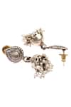 Sangeeta Boochra_Silver Plated Pearls Drop Handcrafted Jhumka Earrings _Online_at_Aza_Fashions